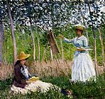 Claude Monet In The Woods At Giverny painting